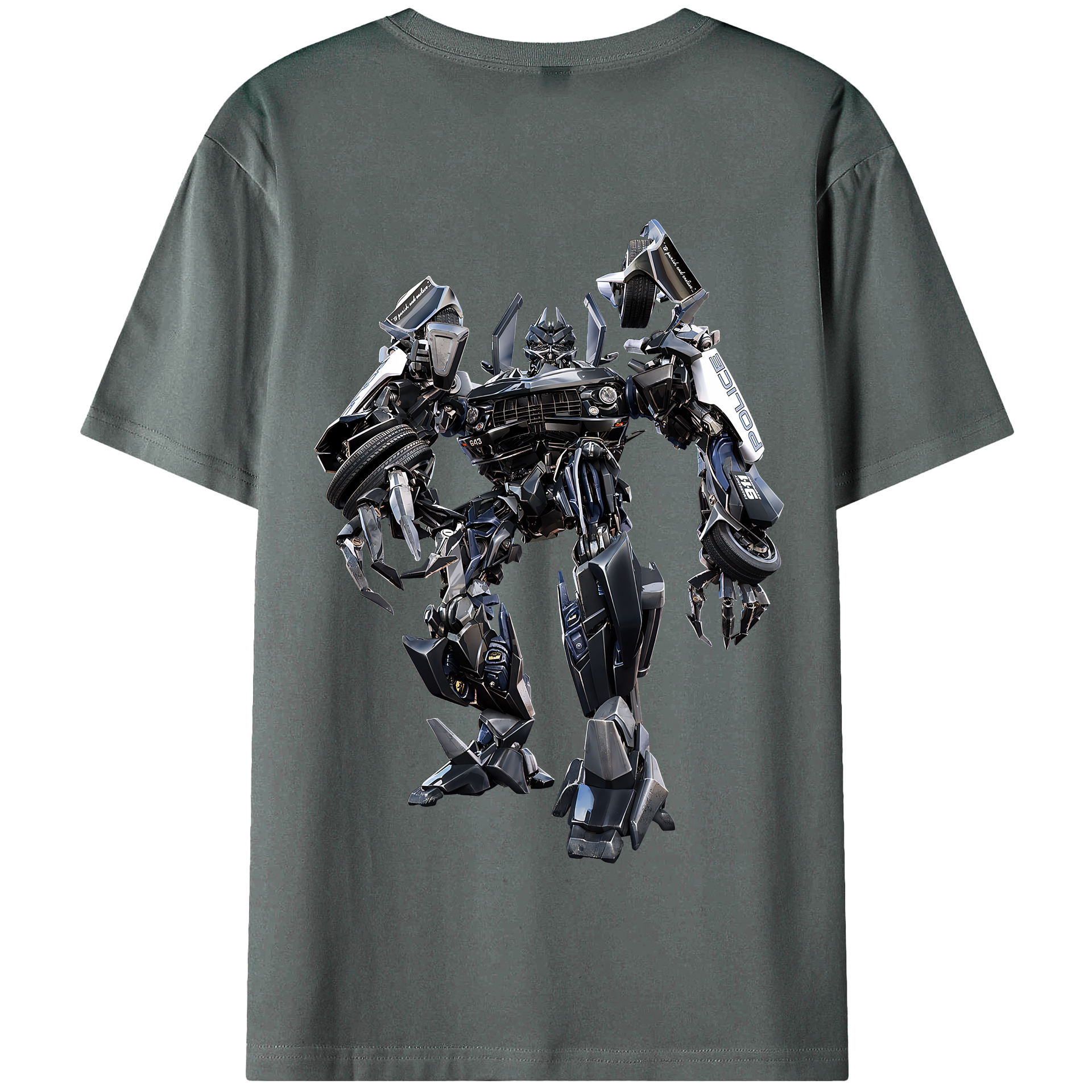 （画像用） Transformers トランスフォーマー 綿100％半袖Tシャツ（背面プリント）